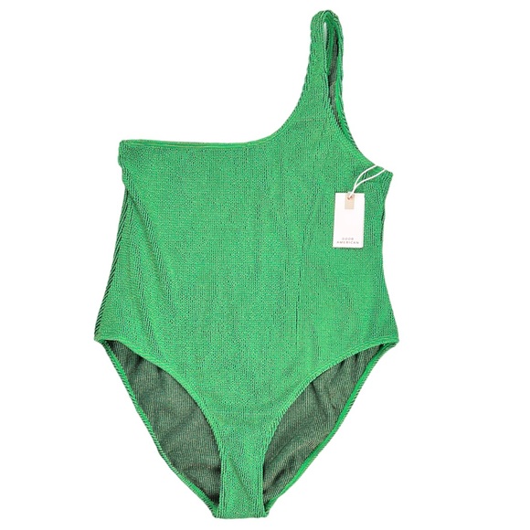 Good American Always Fits Shoulder One Piece Summer Green Size 4XL 5XL - Picture 3 of 12